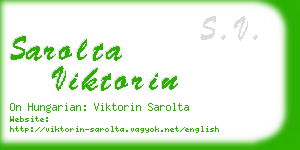 sarolta viktorin business card